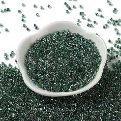 ガラスシードビーズ  不透明な色の虹  シリンダー  ダークスレートグレー  2.5x2mm  穴：1.4mm&nbsp;X-SEED-S042-13A-18