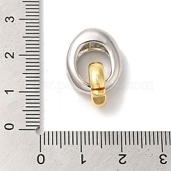 Oval Rack Plating Brass Fold Over Clasps&nbsp;KK-A225-03A-P