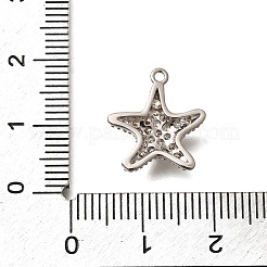 Brass Micro Pave Cubic Zirconia Pendants&nbsp;KK-M313-23P