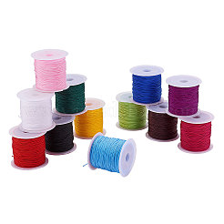 ポリエステル糸  DIY織りのジュエリー作り  ミックスカラー  0.8mm  約20m /ロール  12roll /セット&nbsp;OCOR-CJ0001-06