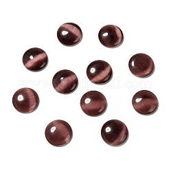 キャッツアイガラスカボション  半円/ドーム  暗紫色  直径約12mm  厚さ3mm&nbsp;CE069-12-2