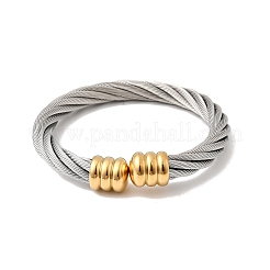 304 Stainless Steel Cuff Bangles&nbsp;BJEW-P310-26A-GP