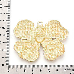 ラックめっき合金大きなペンダント  花  カドミウムフリー＆鉛フリー  マットゴールドカラー  57x70x6mm  穴：4mm&nbsp;PALLOY-N179-57MG