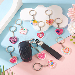 18Pcs 18 Styles Valentine's Day PVC Keychains&nbsp;KEYC-TA0001-56