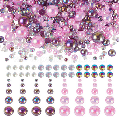 Half Round ABS Plastic Cabochons&nbsp;FIND-TAC0038-08D-1