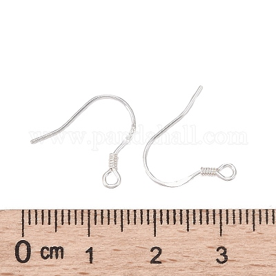 925スターリングシルバーピアスフック  銀  14mm  穴：2mm  22ゲージ（0.6mm）&nbsp;STER-P032-03S-1