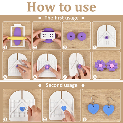 1 Box Plastic Clay Earring Post Insertion Tool&nbsp;DIY-ME0002-28-1