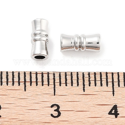 真鍮ビーズ  カドミウムフリー＆ニッケルフリー＆鉛フリー  コラム  プラチナ  7x3mm  穴：1.6mm&nbsp;KK-P271-44P-1