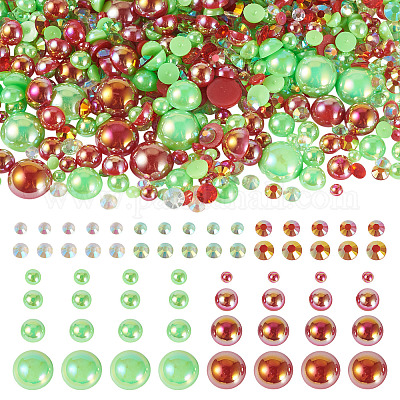 Half Round ABS Plastic Cabochons&nbsp;FIND-TAC0038-08A-1