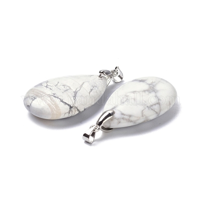 Natural Howlite Pendants&nbsp;G-D084-01P-B16-1
