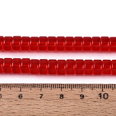 Transparent Glass Beads Strands&nbsp;GLAA-N026-3x6mm-T08-1