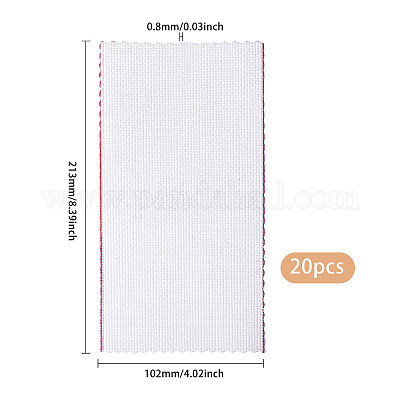 綿のブックマーク  長方形  ホワイト  213x102x0.8mm  20個/セット&nbsp;OFST-GL0001-03A-1