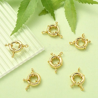 Rack Plating Brass Spring Ring Clasps&nbsp;KK-YW0001-47-1