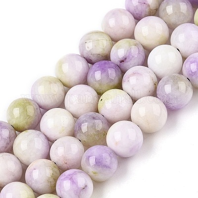 Dyed Natural White Jade Beads Strands&nbsp;G-T138-8mm-210-39-1