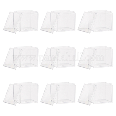 プラスチックの箱  トランスペアレント  正方形  透明  4.5x4.5x4.5cm  インナーサイズ：4.1x4.1センチメートル&nbsp;CON-OC0001-12-01A-1