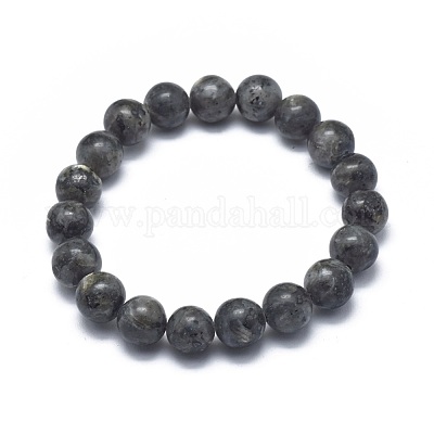 Natural Larvikite Bead Stretch Bracelets&nbsp;BJEW-K212-C-046-1