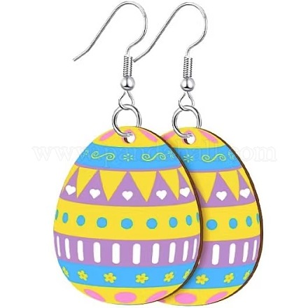 Printed Easter Acrylic Dangle Earrings&nbsp;FS-WG616F7-09-1