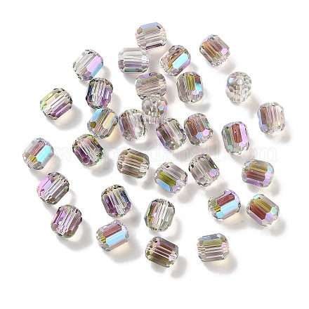 Electroplate Column Glass Beads EGLA-A043-02-HR01-1