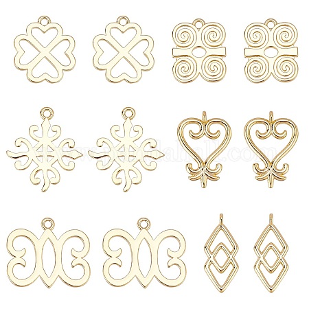 Wholesale 12Pcs Style Brass Pendants