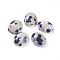 Natural Dalmatian Jasper Cabochons, Oval, 9.5~10.5x7.5~8.5x3.5~4.5mm