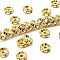 Brass Rhinestone Spacer Beads, Cadmium Free & Lead Free, Grade A, Straight Flange, Golden Metal Color, Rondelle, Crystal AB, 8x3.8mm, Hole: 1.5mm