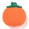 PVC Pendants, Vegetable, for Keychain, Pumpkin, 40x36x17.5mm, Hole: 3mm