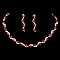 Flat Round Brass Rhinestone Chain Necklaces & Stud Earrings, Silver, Light Sapphire, 450mm & 45mm