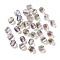 Electroplate Column Glass Beads, Half Rainbow Plated, Faceted, Medium Purple, 9x7.5~8mm, Hole: 1.5mm