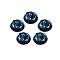 Flatback Resin Cabochons, Faceted, Half Round, Green, 11.5x3.5mm