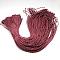 Polyester & Spandex Cord Ropes, 1 Inner Core, with Patterns, for Shoe Lace Cord Making, Dark Red, 2mm, about 109.36 yards(100m)/bundle