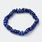 Natural Lapis Lazuli Beaded Stretch Bracelets, 2-1/8 inch(54mm)