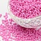Baking Paint Glass Seed Beads, Hot Pink, 8/0, 3mm, Hole: 1mm, about 1111pcs/50g, 50g/bag, 18bags/2pounds