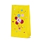 Rectangle Paper Candy Gift Bags, Birthday Christmas Gift Packaging, Balloon & Gift Box Pattern, Yellow, Unfold: 13x8x23.5cm