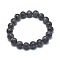 Natural Larvikite Bead Stretch Bracelets, Round, Inner Diameter: 2 inch~2-1/8 inch(5.2~5.5cm), Bead: 10mm