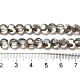 ガラスビーズ連売り  多面カット  フラットラウンド  グレー  6x4mm  穴：1mm  約72個/連  15.7インチ&nbsp;GLAA-D019-90-2