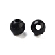 プラスチックビーズ  ラウンド  ブラック  6x5.5mm  穴：1.8mm  約3846個/500g&nbsp;MACR-S378-01D-2