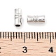 真鍮ビーズ  カドミウムフリー＆ニッケルフリー＆鉛フリー  コラム  プラチナ  7x3mm  穴：1.6mm&nbsp;KK-P271-44P-3