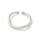 Brass Open Cuff Ring Components&nbsp;KK-G518-06P-02-3