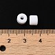 不透明なアクリルビーズ  コラム  ホワイト  6.5x5mm  穴：2.2mm&nbsp;SACR-Z001-01M-3