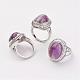 Natural Amethyst Finger Rings&nbsp;RJEW-P122-05-1