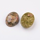 Natural Unakite Flat Back Cabochons&nbsp;G-G741-22x30mm-16-2