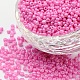 焼付塗装ガラスシードビーズ  ショッキングピンク  8/0  3mm  穴：1mm  約1111個/50g  50 G /袋  18袋/2ポンド&nbsp;SEED-US0003-3mm-K2-1