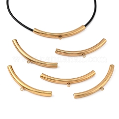 304 Stainless Steel Tube Bails, Loop Bails, Bail Beads, Tube, Ion Plating(IP), Golden, 8x53x5mm, Hole: 1.6mm, Inner Diameter: 4mm