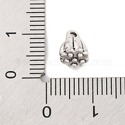 合金のチベット風チャーム  鉛フリー＆カドミウムフリー  蓮の鞘  アンティークシルバー  9x6.5x6mm  穴：1.5mm&nbsp;TIBE-M004-08AS