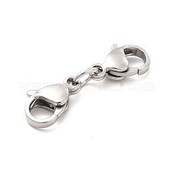 変色しない304ステンレススチール製ダブルロブスタークロウ留め金  ステンレス鋼色  24mm&nbsp;STAS-E178-01B-P