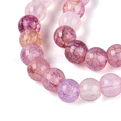 Ombre Effect Dyed Crackle Glass Beads Strands&nbsp;GLAA-Q106-01A-B22