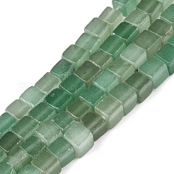 天然石グリーンアベンチュリンビーズ連売り  キューブ  6~7x6~6.5x6~6.5mm  穴：1mm  約60~61個/連  15~15.366''（38.1~39センチメートル）&nbsp;G-T139-6x6-36A