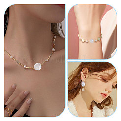 120Pcs 12 Styles ABS Plastic with Acrylic Pearl & Iron Pendants & Connector Charms&nbsp;PALLOY-PH01910