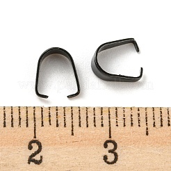 304ステンレススチールスナップオンベイル  ブラック  7x3mm  ピン：0.6mm&nbsp;STAS-Q310-06B