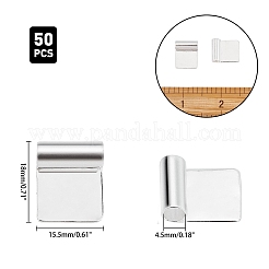 真鍮製グルーフラットパッドベイル  銀  18x15.5mm  穴：4.5mm  16個/箱&nbsp;KK-AR0001-73S